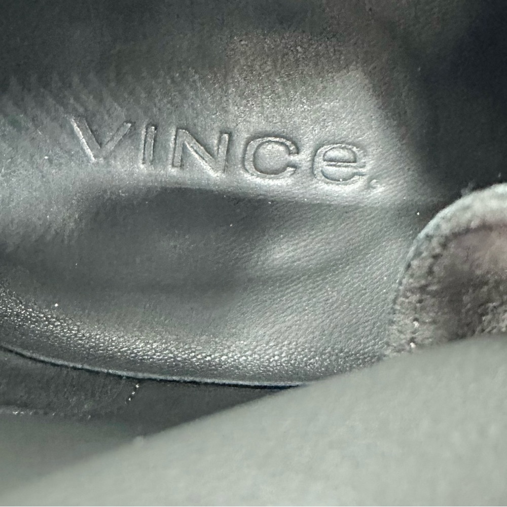 Vince Suede Ankle Boots Womens 6 Gray Lace Up Low Heel Minimalist Booties Luxury - Picture 6 of 9